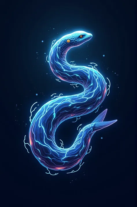 Create a logo that features an electric eel 
