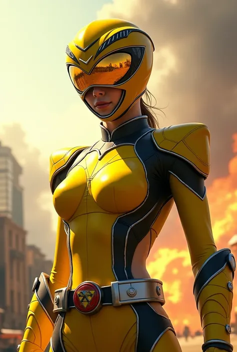 Super Sentai, power rangers, yellow rangers, female, on helmet