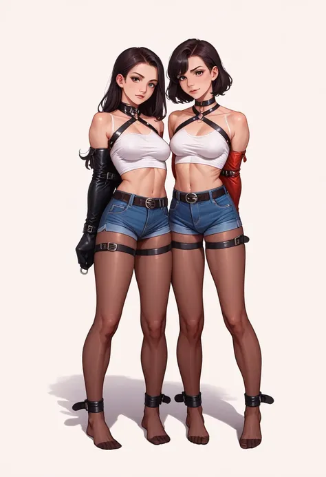 ((full body photo, standing, feet on the ground))  ,twins, masterpiece,best quality,offcial art,extremely detailed cg unity 8k w...