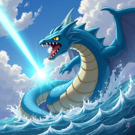 anime, Pokémon, Gyarados, Hyper Beam.