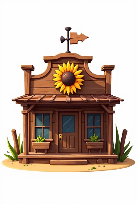 2d clipart : bad western bank with sunflower logo

100% white background and no shadow
Black stroke
100% art games