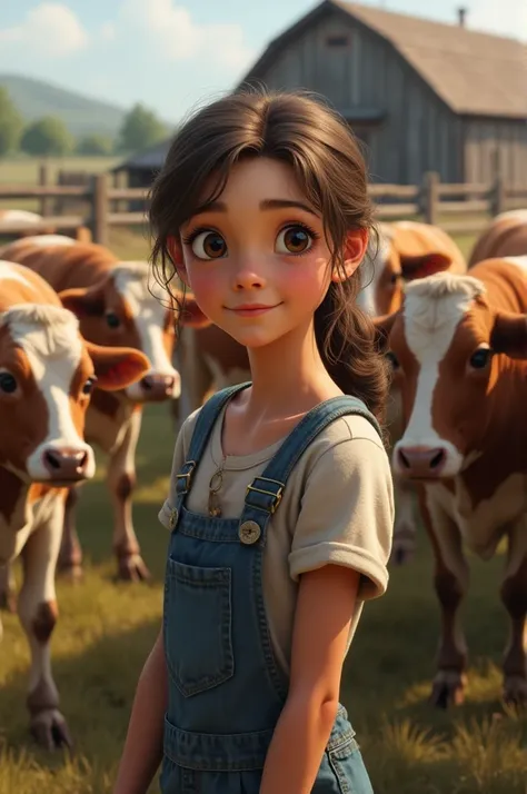 A girl in a a farm with cattle shouldnt look like ai generated 