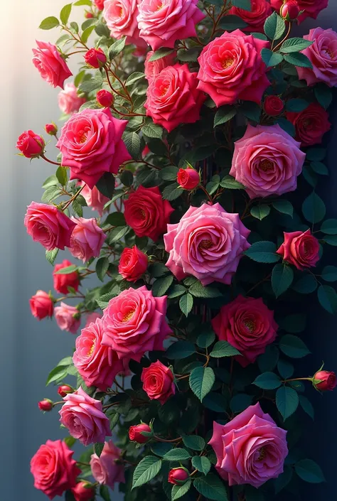 Climbing roses、Trophy-related、In vivid colors、Blooming in profusion、high resolution