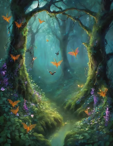 Add both faeries and bats could add a fascinating dimension to our mystical forest. For faeries. Their delicate, ethereal presence would complement the whimsical atmosphere of the forest, and their ability to weave magic could bring a new layer of wonder t...