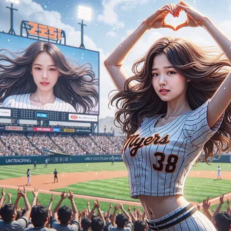 (masterpiece, best quality, beauty, best ratio, best shadows,best Illustration, wallpaper size,1080×2400 pixels,detailed face,1 girl, beauty theme, detailed costume) 
uhd,realistic,korean idol beauty female, posture fully visible, windblown hair, shining r...