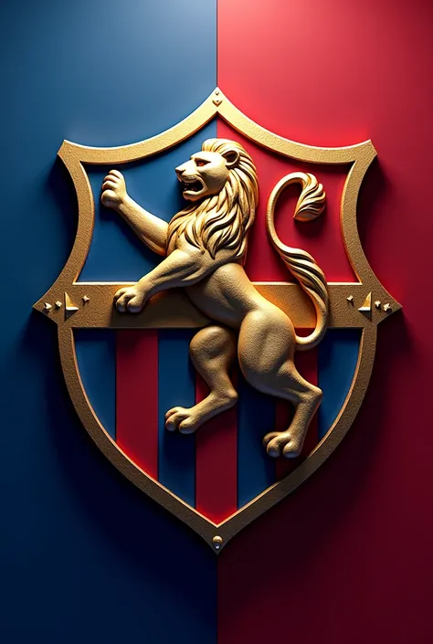 Create a shield that says Swafiri FC, has a lion and has the blaugrana colors