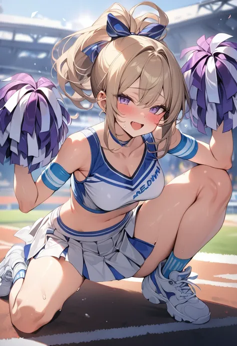 (masterpiece, best quality:1.2), 1girl, full body,cheerleaders,random hair style,random haight,random body style, forward knee