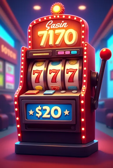 FreePlay All Game Slot 777 With $20 written on it