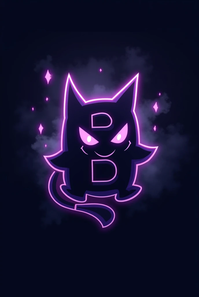 Make a logo with the letter B for a twitch channel that is inspired by the Pokémon gengar