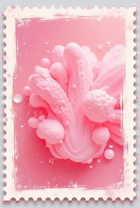 A pink stamp in pink