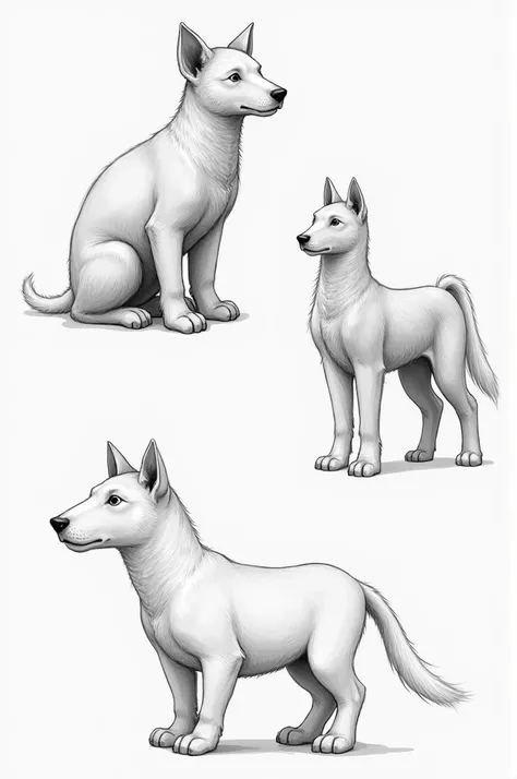 Create three sketches based on animals 