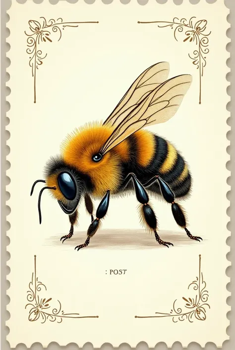 A stamp of a bee