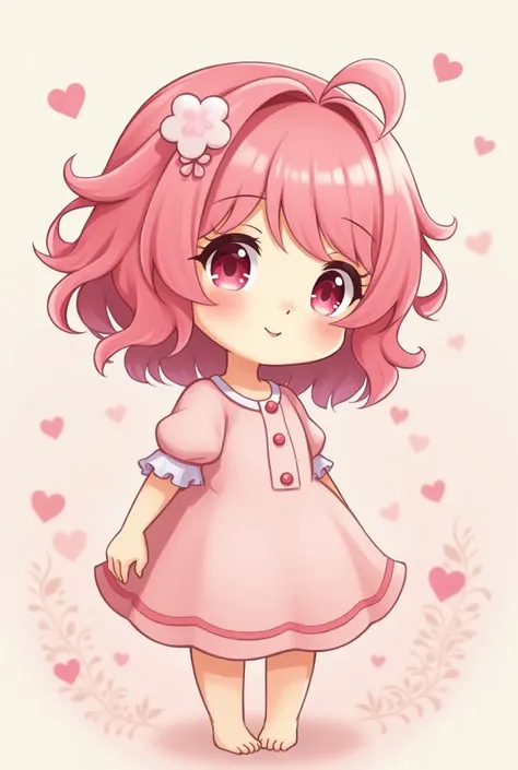 Sweet and cute pink girl