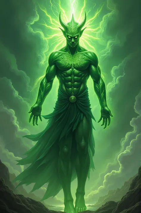 The god with a green body