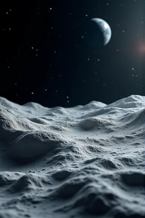 Moon surface with Space as a background 