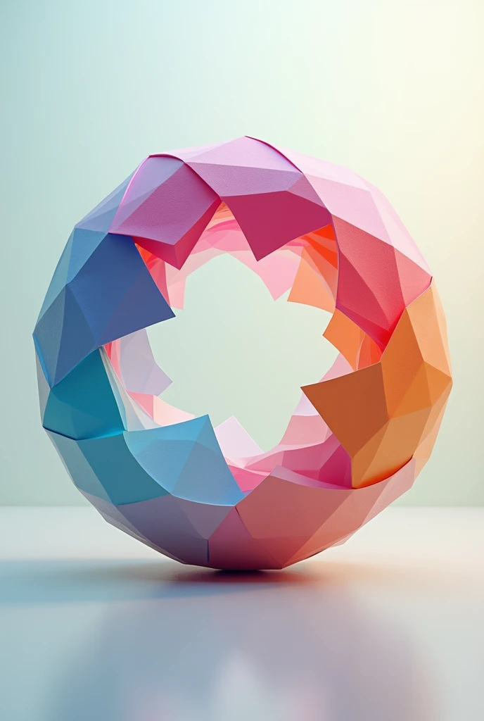 abstract 3d circle round colorful shapes