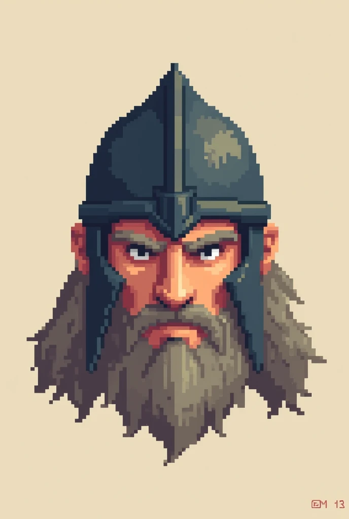 Simply 2-bit logo, theoden head, helmet, 