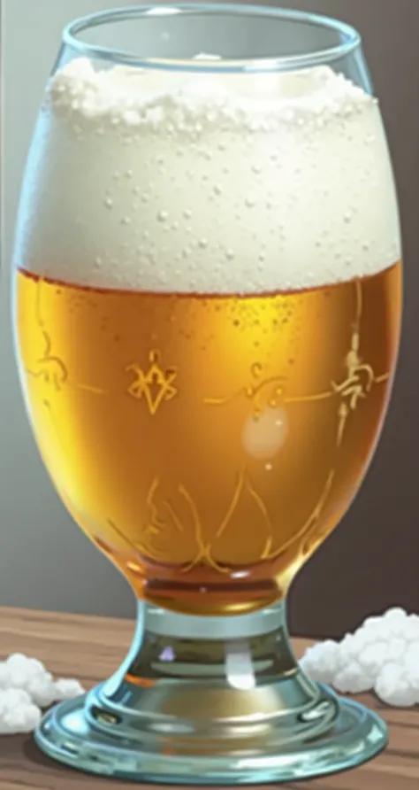 create beer glass in digital painting style