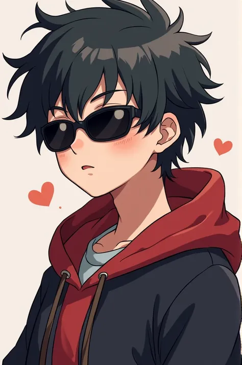 ((best quality)), ((masterpiece)), (detailed), perfect face anime character wear sunglasses and hoodie  
Boy full body 