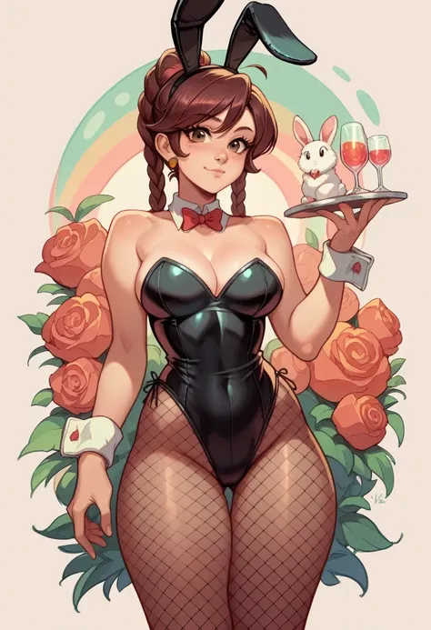 ty lee, bunny suit, nsfw, colorful