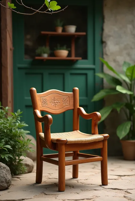 simple wooden chair, unique, Vietnamese culture