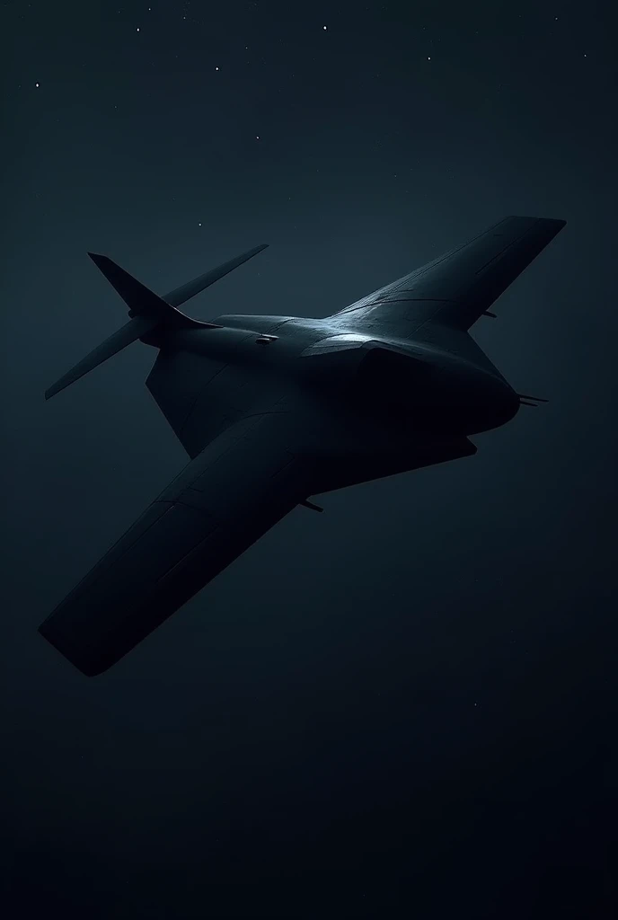 Big Black Color Aeroplane Shaped Mention In middle of Night 
