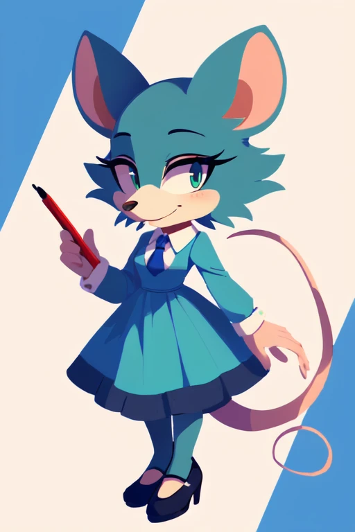 drawing of a cartoon mouse with a dress and a big nose, an anthropomorphic rat, anthropomorphic mouse, anthropomorphic rat, beautiful mouse - girl, anthropomorphic!!, !anthropomorphic!, legoshi from beastars, professional furry drawing, !!!anthropomorphic!...