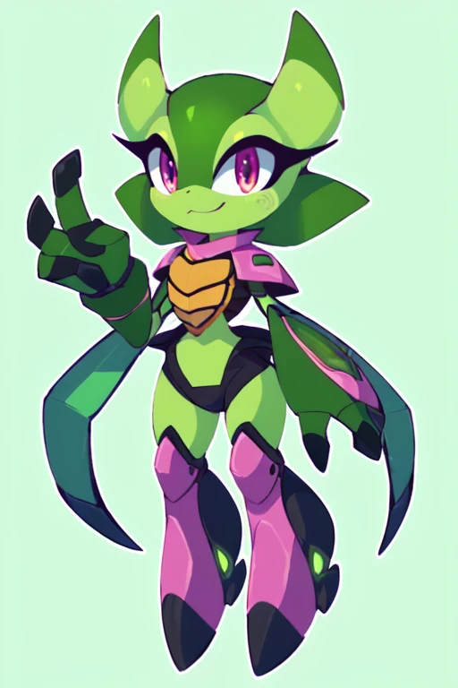 drawing of a green alien with two eyes and a long tail, alien in the form of mantis, inspired by Pinchus Kremegne, happy female alien, as an anthropomorphic turtle, female alien, anthropomorphic crab, anthropomorphic turtle humanoid, alien creature, goblin...