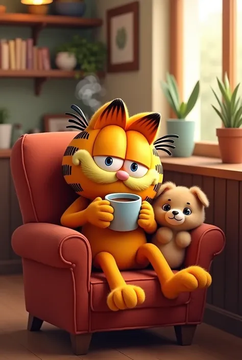 Garfield，Coffee Shop，love，Huahua，lol