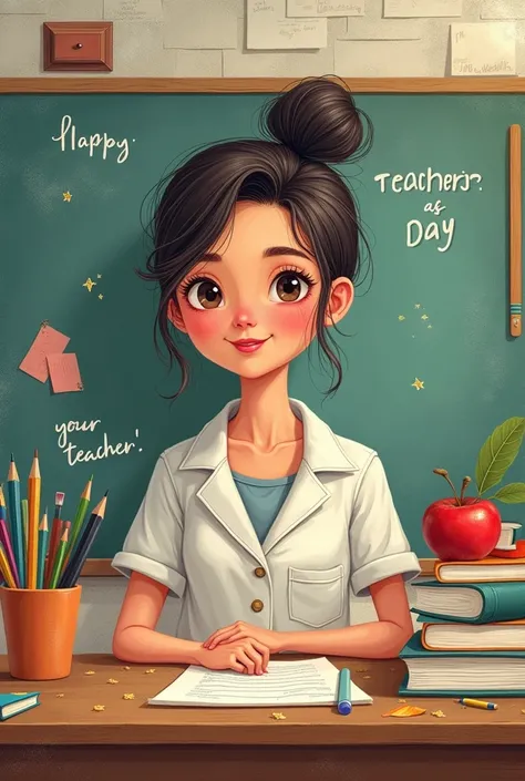 Help me generate a greeting card to wish my teacher a happy Teacher&#39;s Day