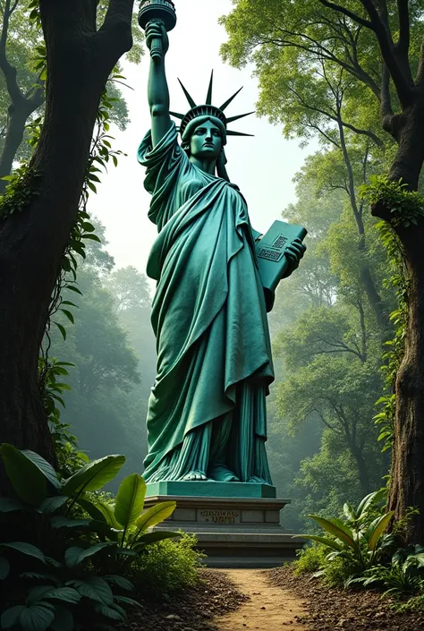 A statue of liberty  in girnaar jungle in gujrat 