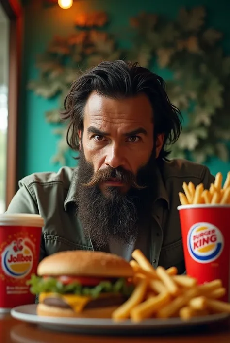 beard (Drama Total Isla Pahkitew): Eating Jollibee and Eating Burger King 