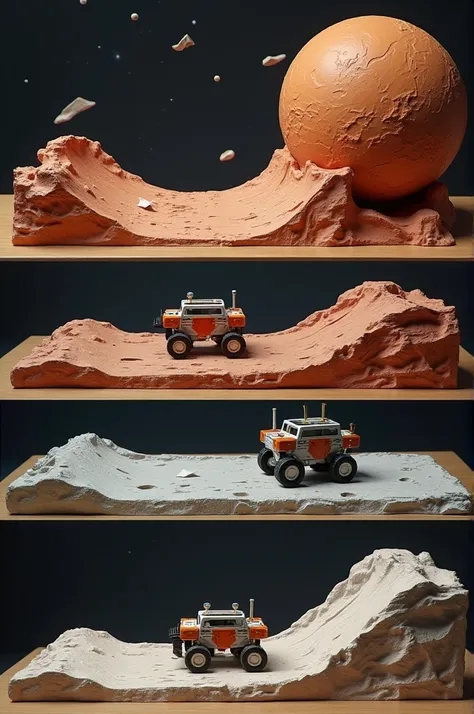 [10/9, 06:18] ...: It seems like the message was cut off, But here I explain how to put together the model to simulate the gravitational conditions of Mars and the Moon.:

### Materials Needed for the Model:

1. **Base of the model**:
   - A sturdy wooden ...