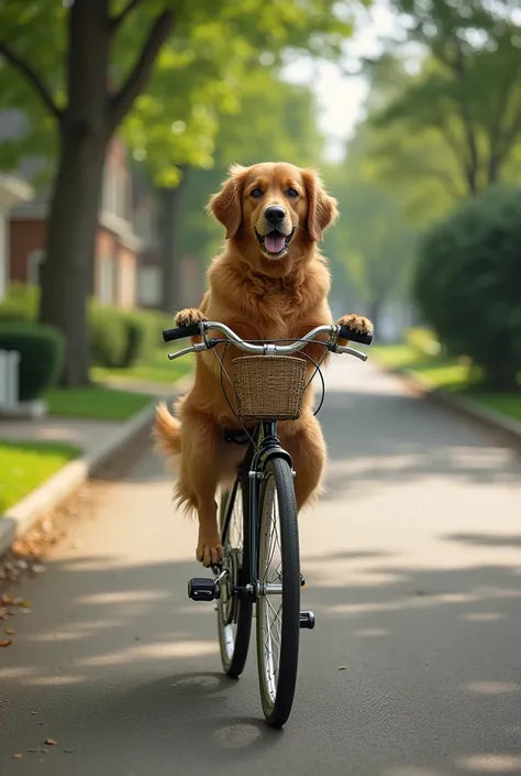 The dog on the bicycle fellThe dog on the bicycle fell