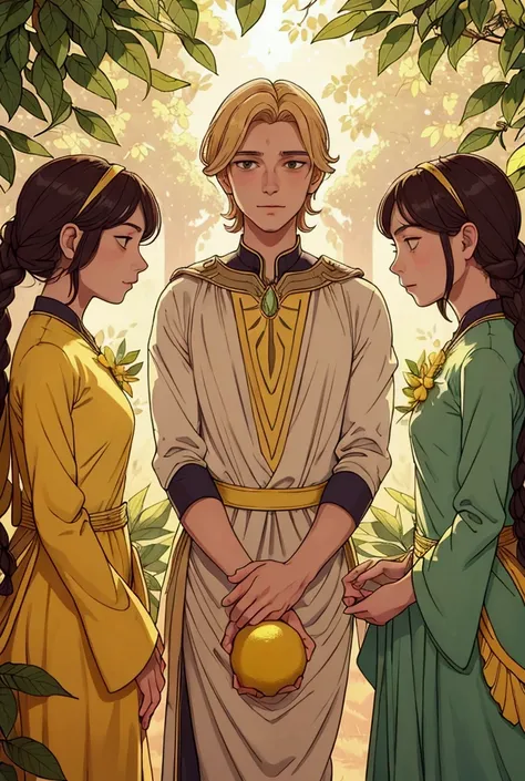 “Create an image of Felix, the lemon fairy, an ethereal and imposing being with a presence that mixes strength and sadness. He is a tall, solid-looking man., with striking features and a dignified posture. Its body has a greenish-golden hue., reflecting th...