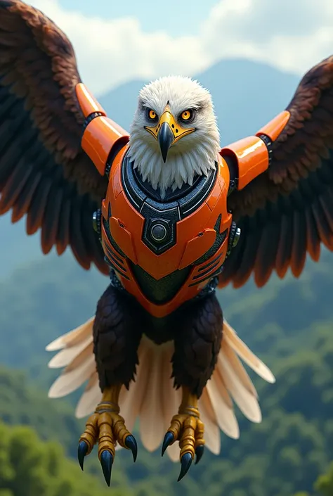 An eagle that wear Kamen Rider Gaim suit