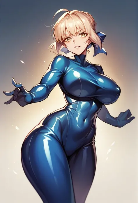 Saber fate milf heavy in thick latex suit shiny muscul