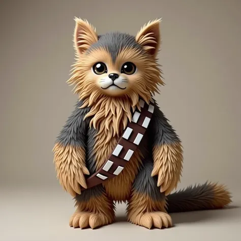 High resolution,超High resolution,8k,Very detailed,Realistic,photo-Realistic:1.37),Highest quality,masterpiece,Chewbacca the human-like cat