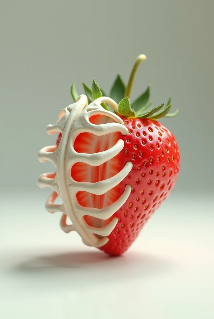 Draw what you think a strawberry skeleton would look like. Do not use human skeleton