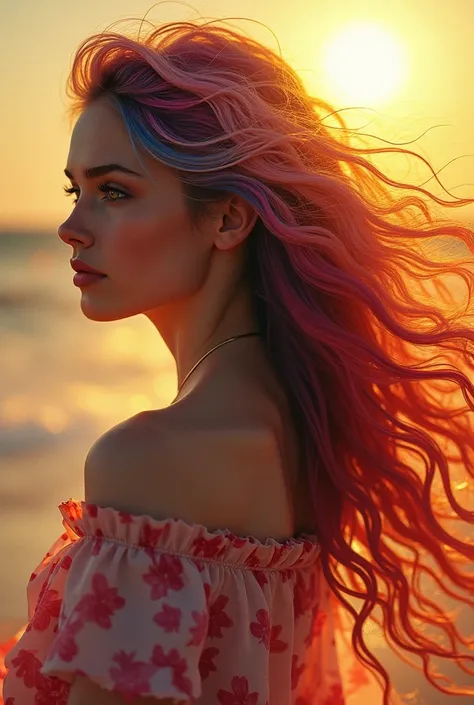 beautiful (zxzxberna), intricate colorful hair with , sunlight, beautiful lighting, vibrant lighting, intricate, highly detailed, elegant, smooth, by Ruan Jia and Artgerm and Anton Fadeev,  