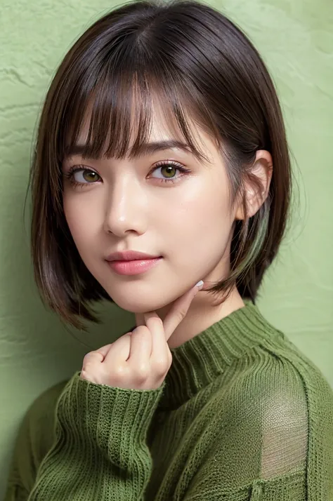 (((Natural Makeup))),(Amazing face and the best quality:1.4), (Ultra-detailed), (Very detailed CG 統合 8k 壁紙), Very detailed, High resolution raw color photos, Professional photography, Realistic portraits, Great face and eyes, Brown eyes,(((ablunt bangs))),...