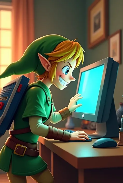 Zelda&#39;s Link messing with the computer