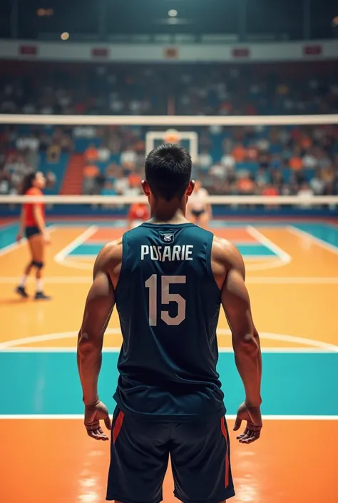 It&#39;s okay but I don&#39;t want it to be seen from bottom to top, that is from top to bottom, a volleyball player with his back turned looking at the net