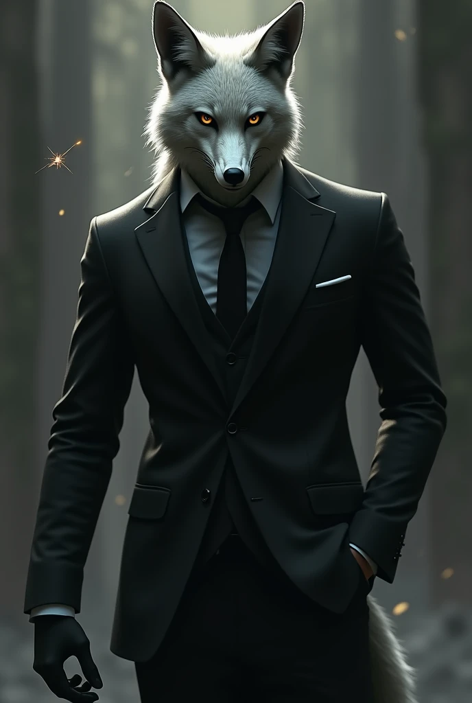 Fox man,black suit , alpha fox