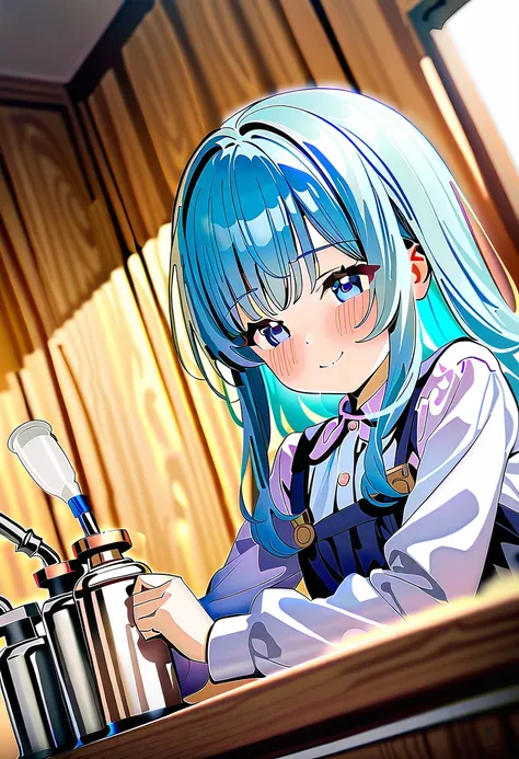 masterpiece, best quality, extremely detailed, (illustration, official art:1.1), 1 girl ,(((( light blue long hair)))), ,(((( light blue long hair)))),light blue hair, , long hair ((blush)) , cute face, big eyes, masterpiece, best quality,(((((a very delic...