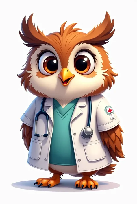 An outgoing owl with medical accessories 