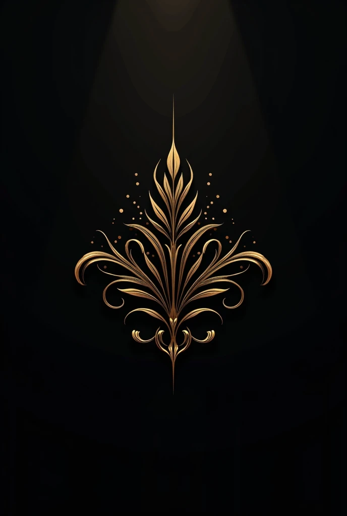 Create a black and gold landscaping logo