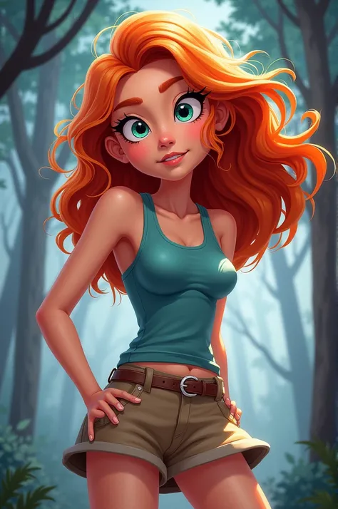 Wendy Corduroy, cartoon, Gravity Falls, ginger, loose hair, skirt