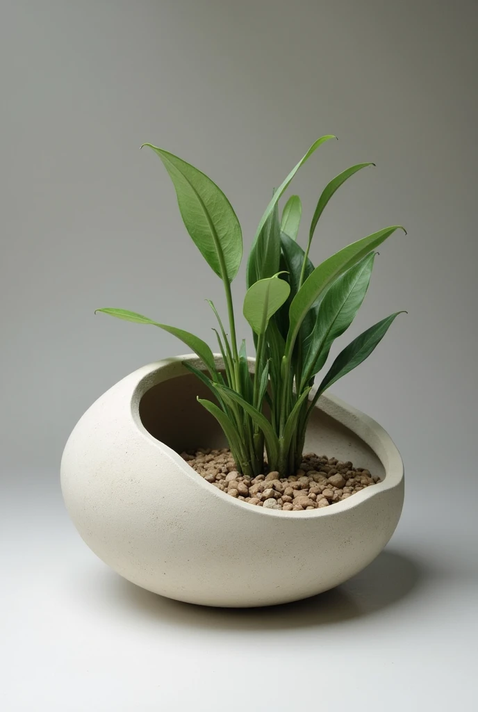 A square planter, is round, nor rectangular. Rather oval and irregular curves 