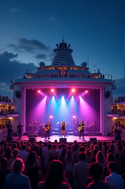 Live show on a high seas cruise